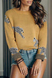 Animal Element Round Neck Dropped Shoulder Sweater - Trendsi - Flyclothing LLC