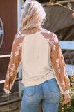 Geometric Round Neck Long Sleeve T-Shirt - Trendsi - Flyclothing LLC