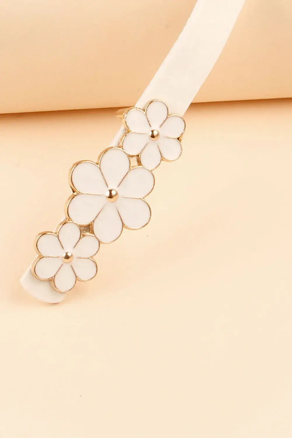 Flower Decor Skinny PU Belt - Trendsi - Flyclothing LLC