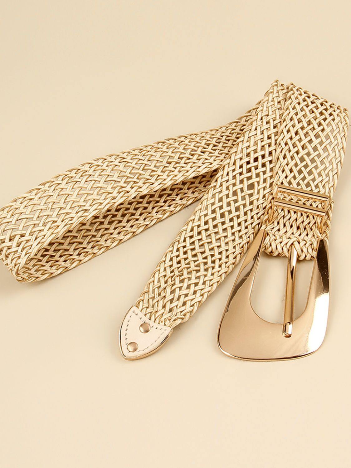 Irregular Buckle Braid Belt - Trendsi