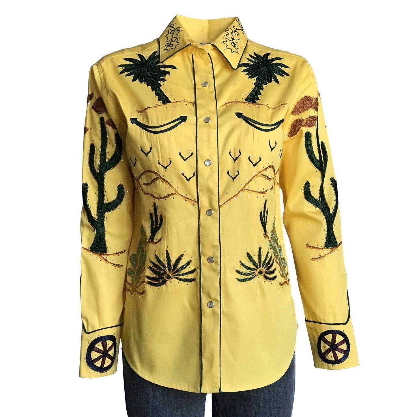 Women's Porter Wagoner Gold Embroidered Western Shirt - Rockmount Clothing - Flyclothing LLC