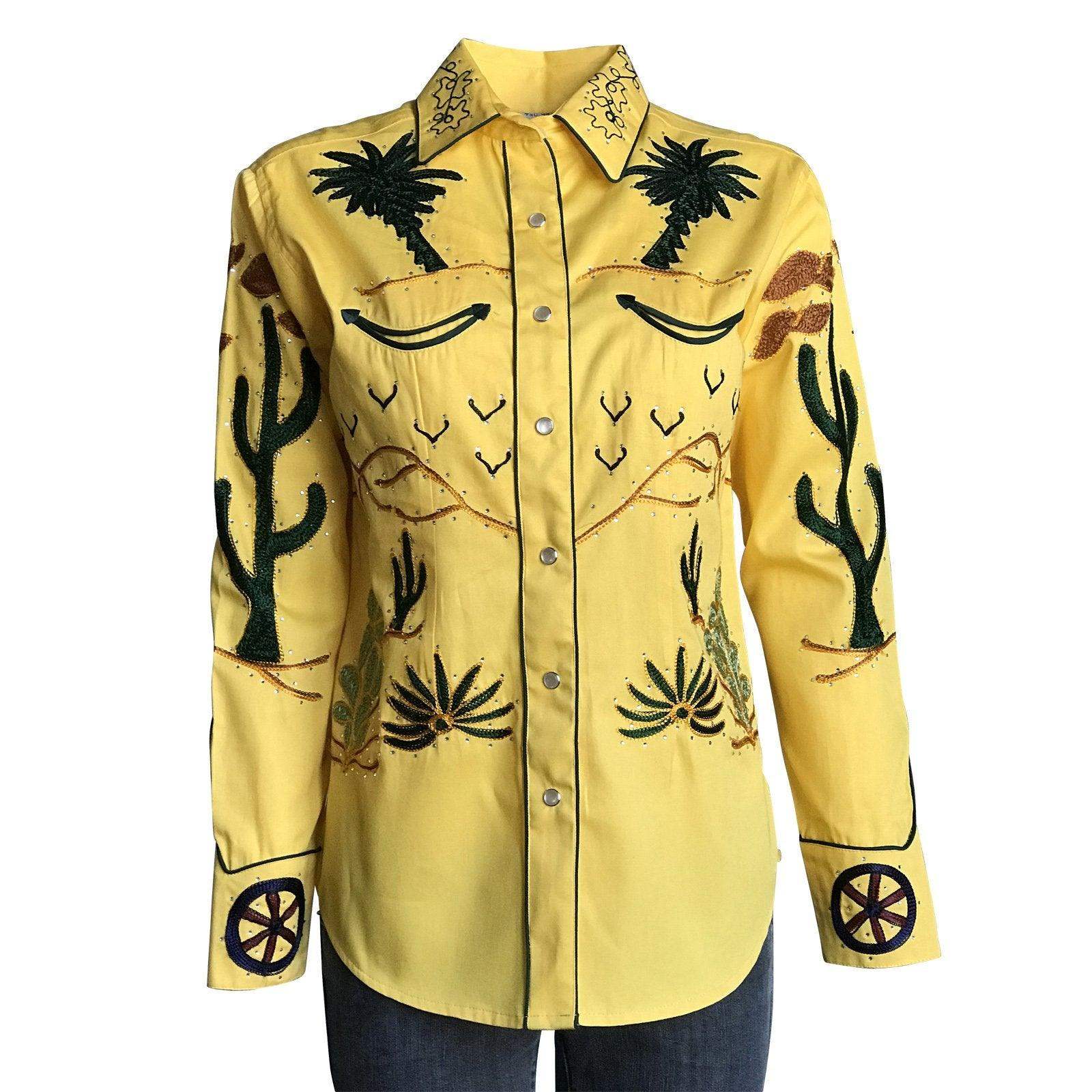 Women's Porter Wagoner Gold Embroidered Western Shirt - Rockmount Clothing - Flyclothing LLC