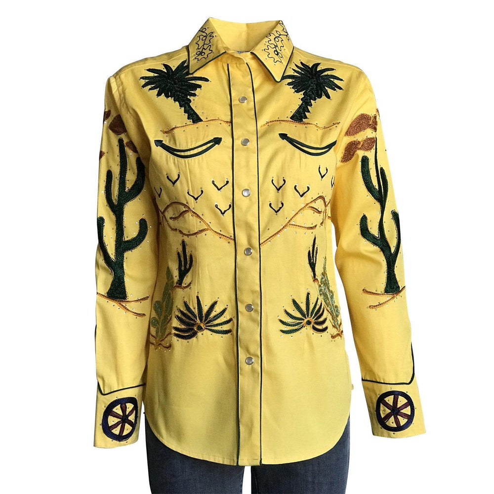 Women's Porter Wagoner Gold Embroidered Western Shirt - Rockmount Clothing