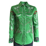 Women's Porter Wagoner Green Embroidered Western Shirt - Rockmount Clothing - Flyclothing LLC