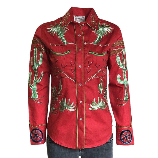 Women's Porter Wagoner Red Embroidered Western Shirt - Rockmount Clothing - Flyclothing LLC