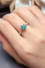 All For You 2 Carat Moissanite 925 Sterling Silver Ring - Trendsi - Flyclothing LLC