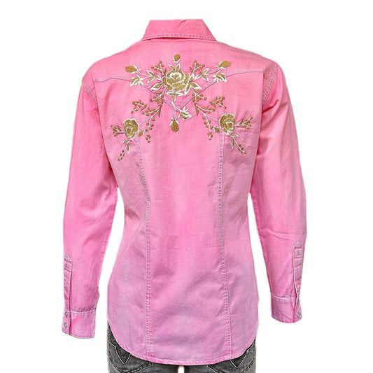 Rockmount Clothing Women's Soft Pink Floral Embroidered Western Shirt - Rockmount Clothing - Flyclothing LLC