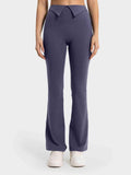 Wide Waistband Bootcut Sport Pants - Trendsi - Flyclothing LLC