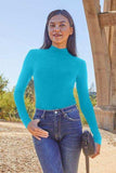 Basic Bae Full Size Mock Neck Long Sleeve Bodysuit - Trendsi - Flyclothing LLC