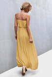 Strapless Split Maxi Dress - Trendsi - Flyclothing LLC