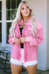 Button Down Collared Jacket - Trendsi