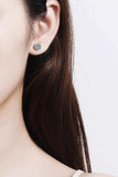 1 Carat Moissanite Floral-Shaped Stud Earrings - Trendsi - Flyclothing LLC