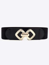 Geometric Buckle Elastic Wide Belt - Trendsi - Flyclothing LLC