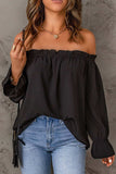 Frill Off-Shoulder Flounce Sleeve Blouse - Trendsi - Flyclothing LLC