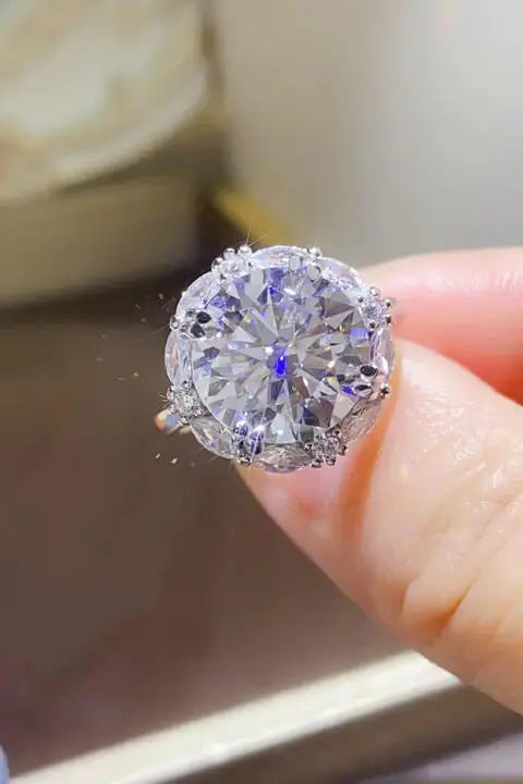 5 Carat Moissanite 925 Sterling Silver Ring - Trendsi - Flyclothing LLC