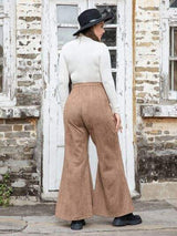 Plus Size Pocketed Flare Pants - Trendsi - Flyclothing LLC