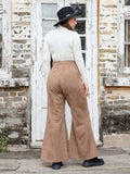 Plus Size Pocketed Flare Pants - Trendsi - Flyclothing LLC