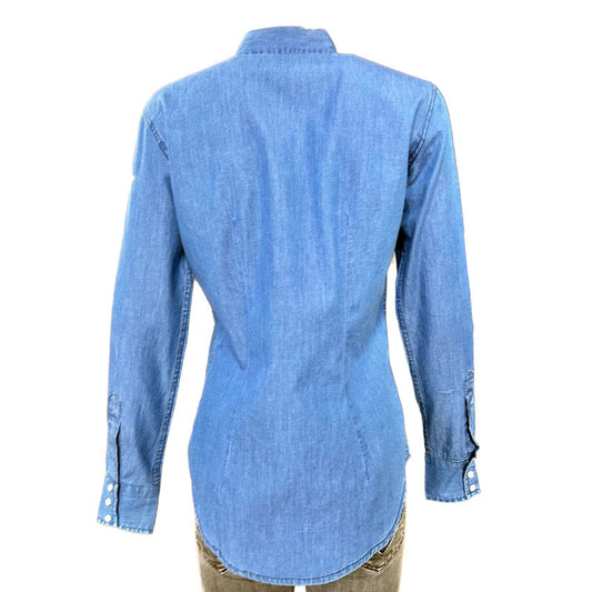 Rockmount Clothing Women's Denim Boho Floral Embroidery Western Shirt - Rockmount Clothing - Flyclothing LLC