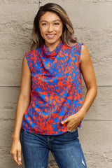 Printed Round Neck Tank Top - Trendsi - Flyclothing LLC