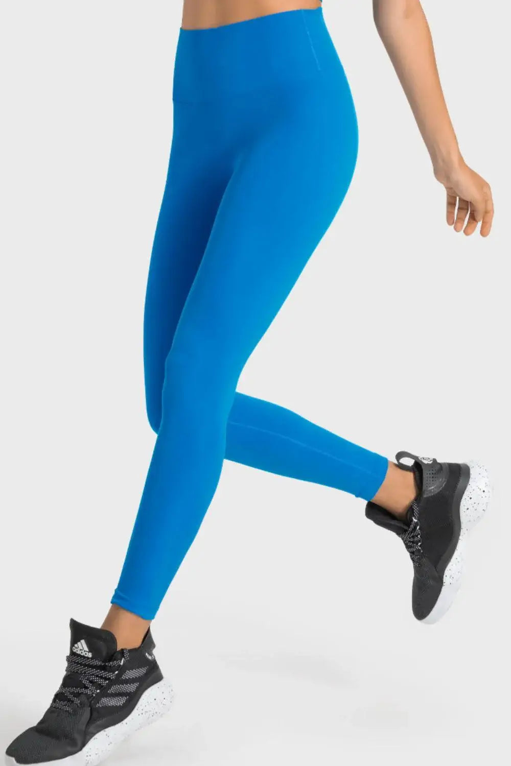 High-Rise Wide Waistband Yoga Leggings - Trendsi - Flyclothing LLC
