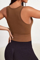 Scoop Neck Wide Strap Tank - Trendsi