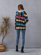 Contrast Quarter Zip Dropped Shoulder Hoodie - Trendsi - Flyclothing LLC