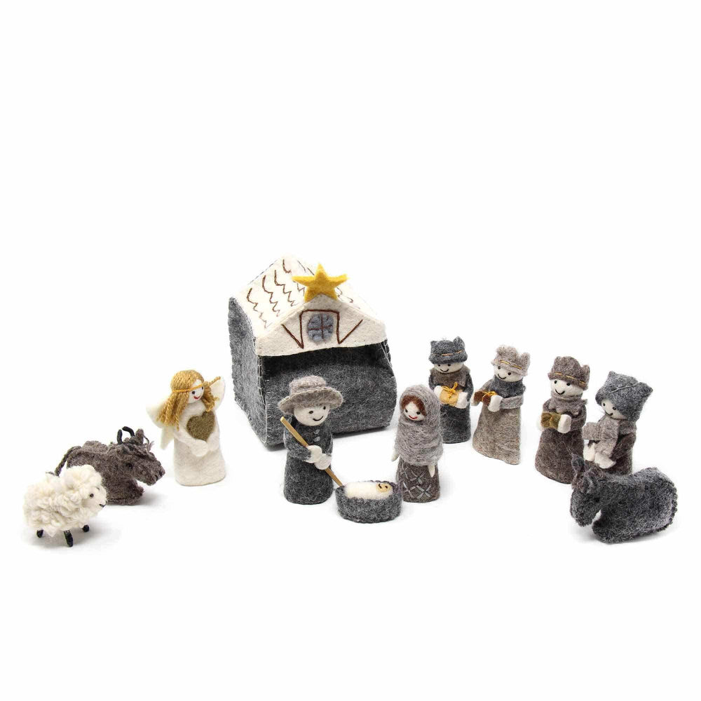 Felted Nativity 12-Piece Set - Global Groove Direct - Flyclothing LLC