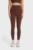 Feel Like Skin Elastic Waistband Yoga Leggings - Trendsi - Flyclothing LLC
