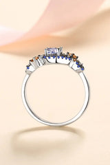 Moissanite Contrast 925 Sterling Silver Ring - Trendsi - Flyclothing LLC