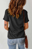 Graphic Round Neck Short Sleeve T-Shirt - Trendsi - Flyclothing LLC
