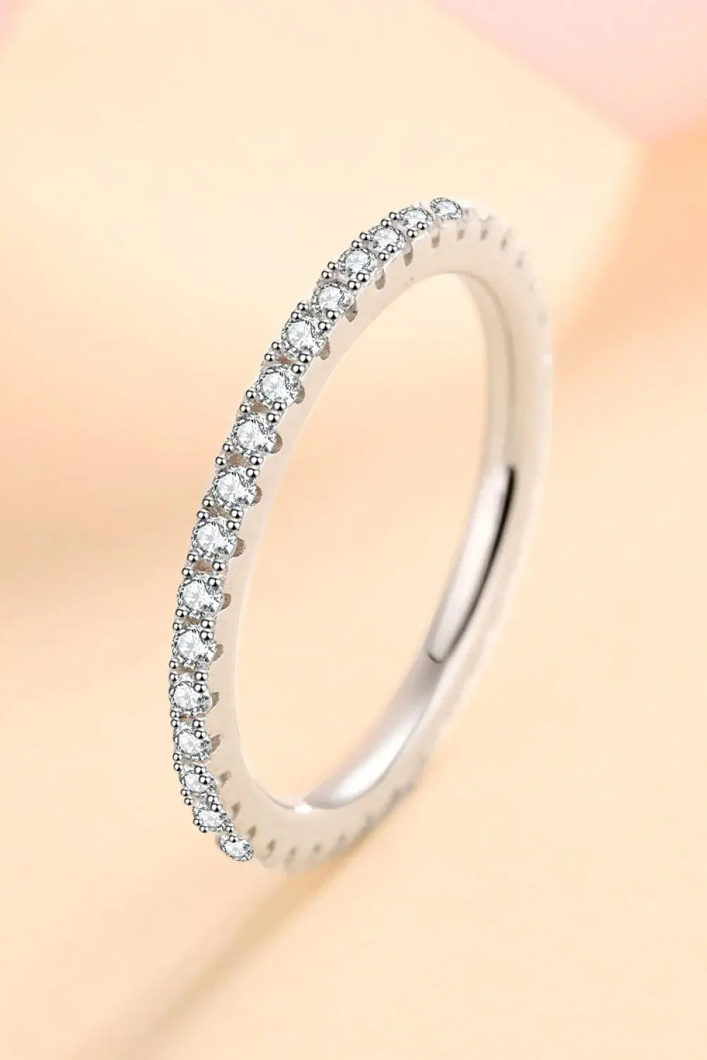 Curious Time 925 Sterling Silver Moissanite Ring - Trendsi - Flyclothing LLC