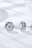 925 Sterling Silver Moissanite Stud Earrings - Trendsi - Flyclothing LLC