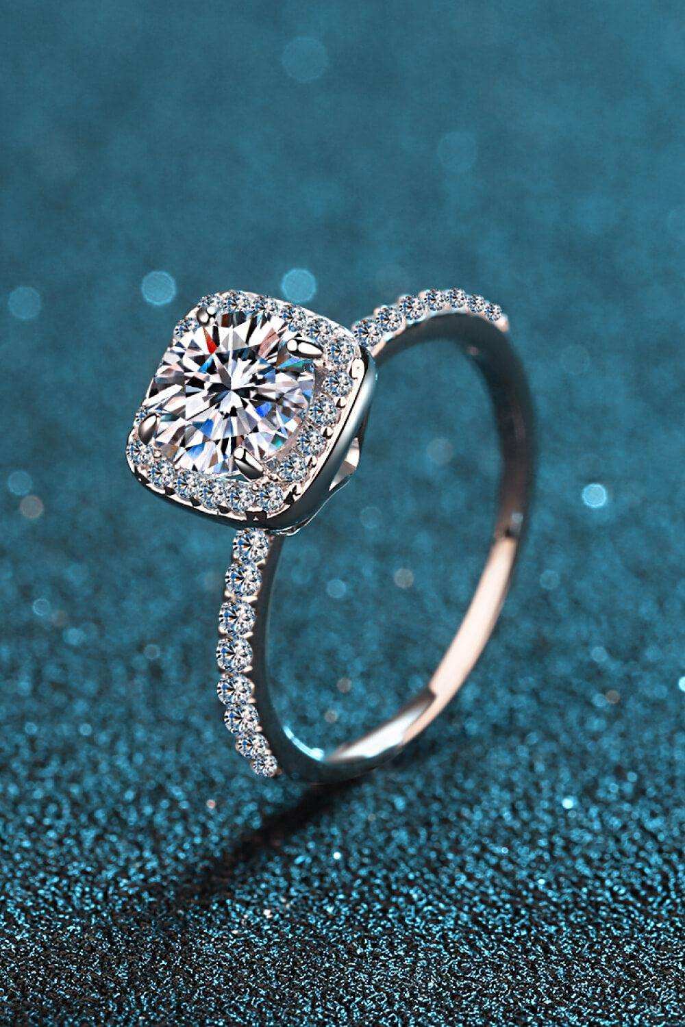 Square Moissanite Ring - Trendsi - Flyclothing LLC