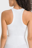 Racerback Cropped Sports Tank - Trendsi