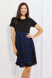 Yelete Full Size Contrasting Lace Midi Dress - Trendsi - Flyclothing LLC