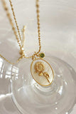 Flower Shell Pendant Copper Necklace - Trendsi - Flyclothing LLC