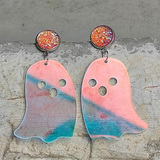 Ghost Shape Acrylic Dangle Earrings - Trendsi