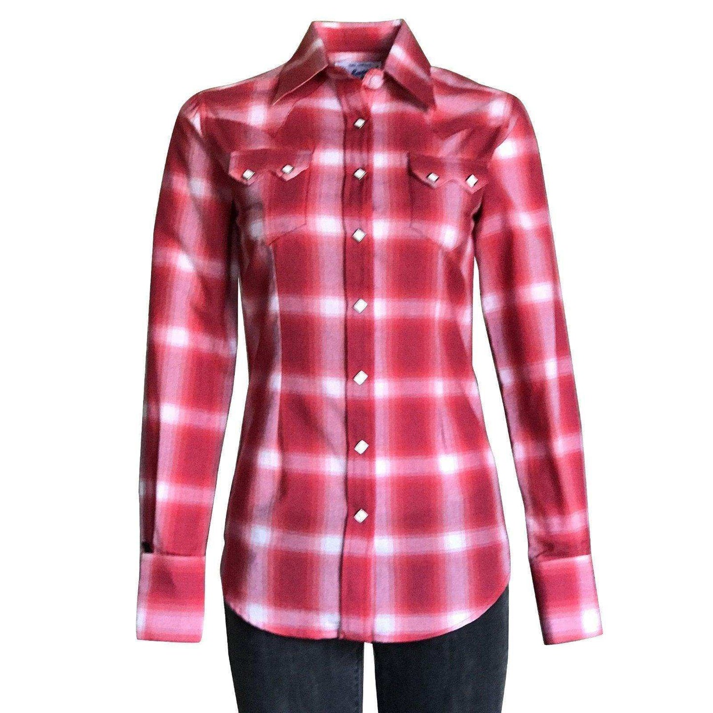 Rockmount Ranch Wear Womens Red Shadow Plaid Sawtooth Western Shirt - Rockmount Clothing - Flyclothing LLC