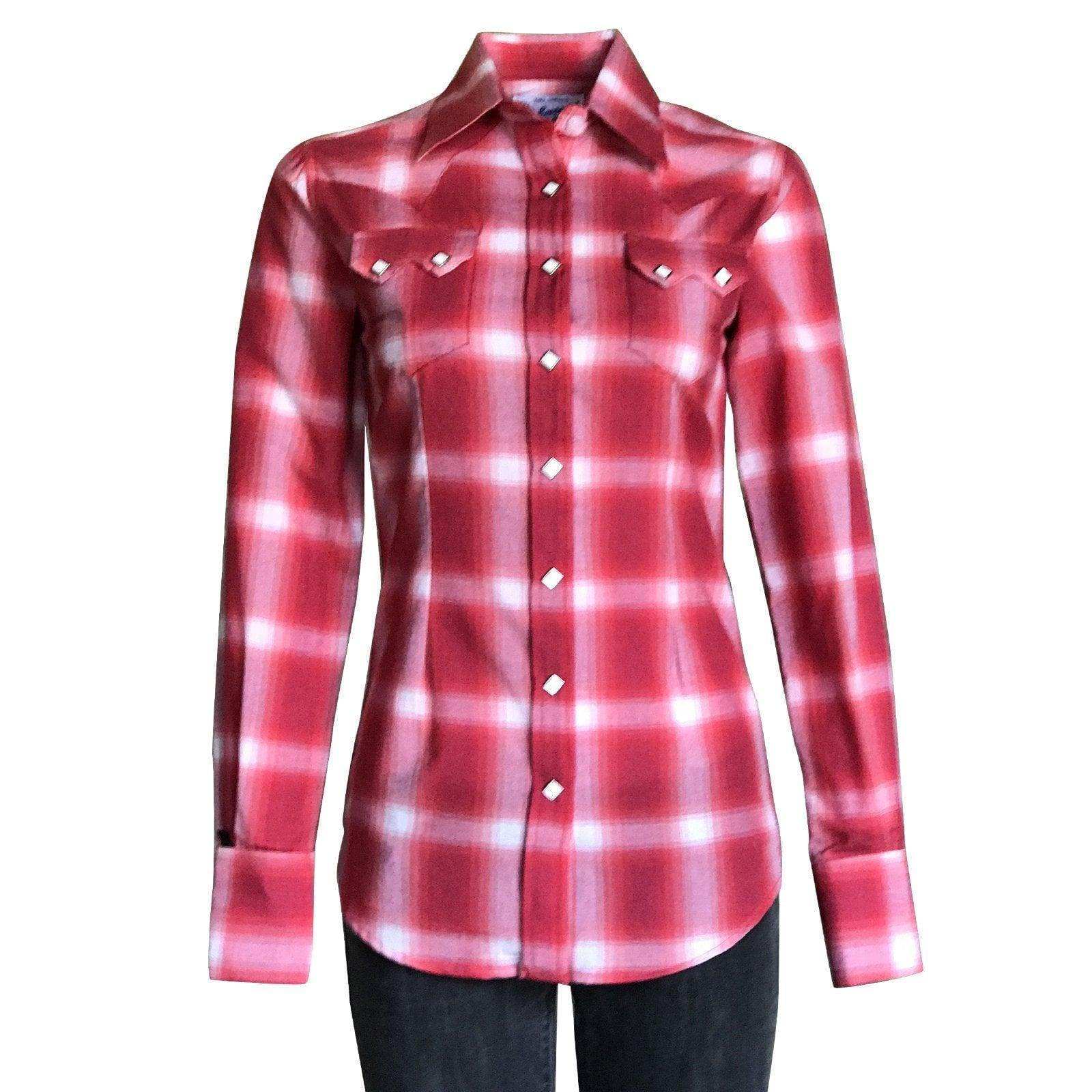 Rockmount Ranch Wear Womens Red Shadow Plaid Sawtooth Western Shirt - Rockmount Clothing - Flyclothing LLC