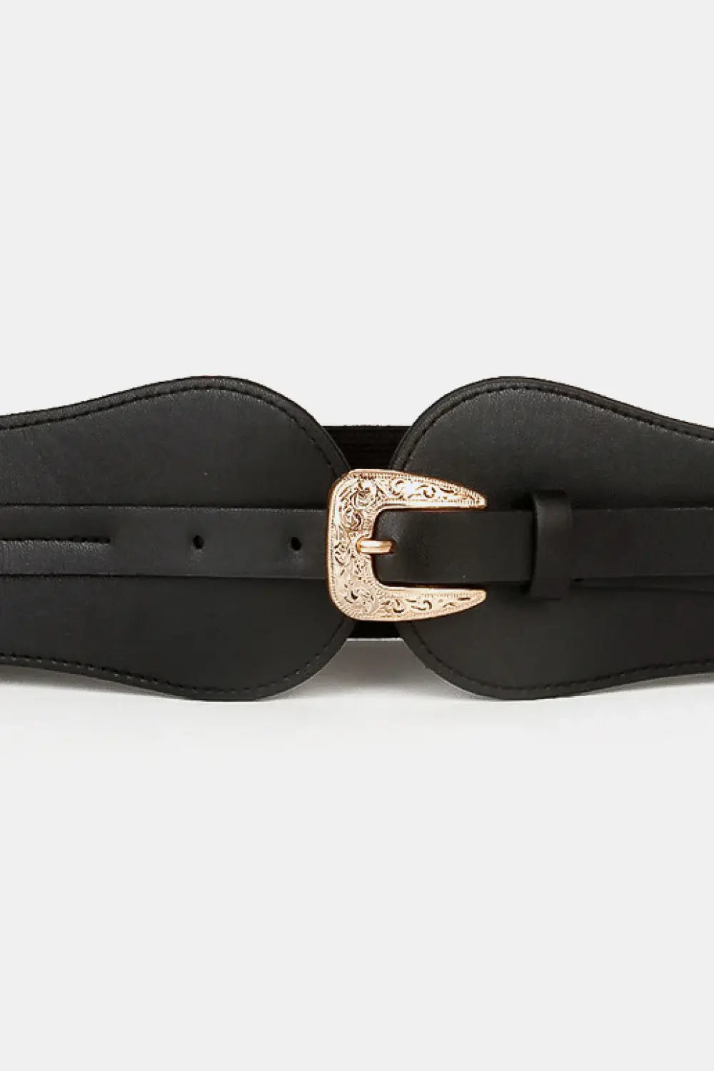 Wide Elastic Belt with Alloy Buckle - Trendsi - Flyclothing LLC