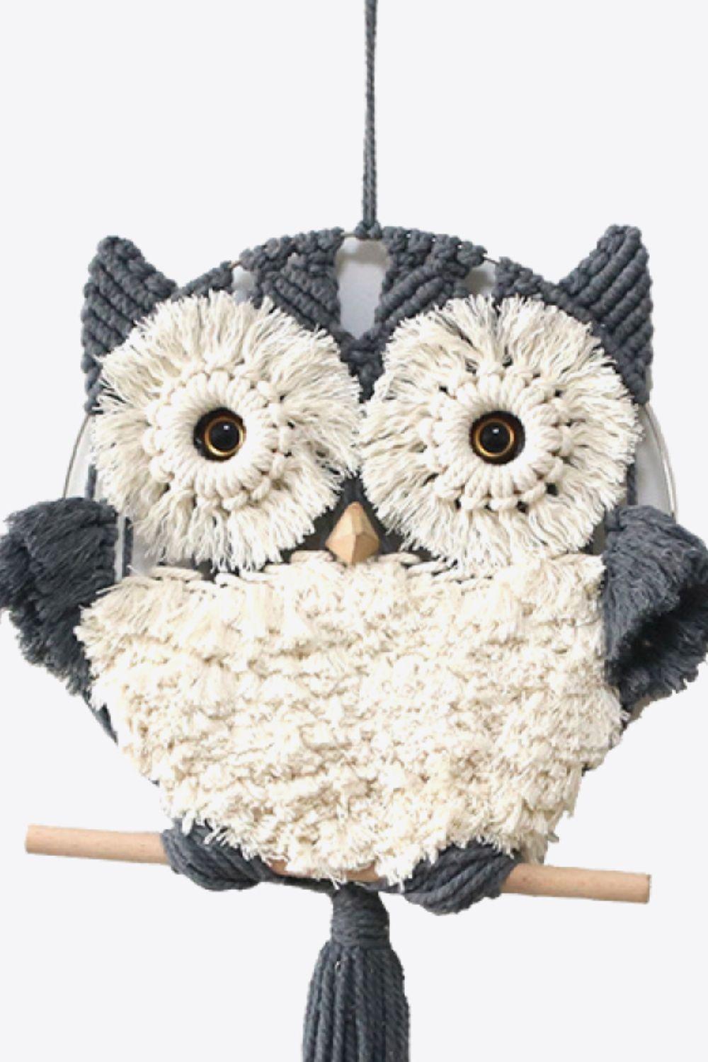 Hand-Woven Tassel Owl Macrame Wall Hanging - Flyclothing LLC
