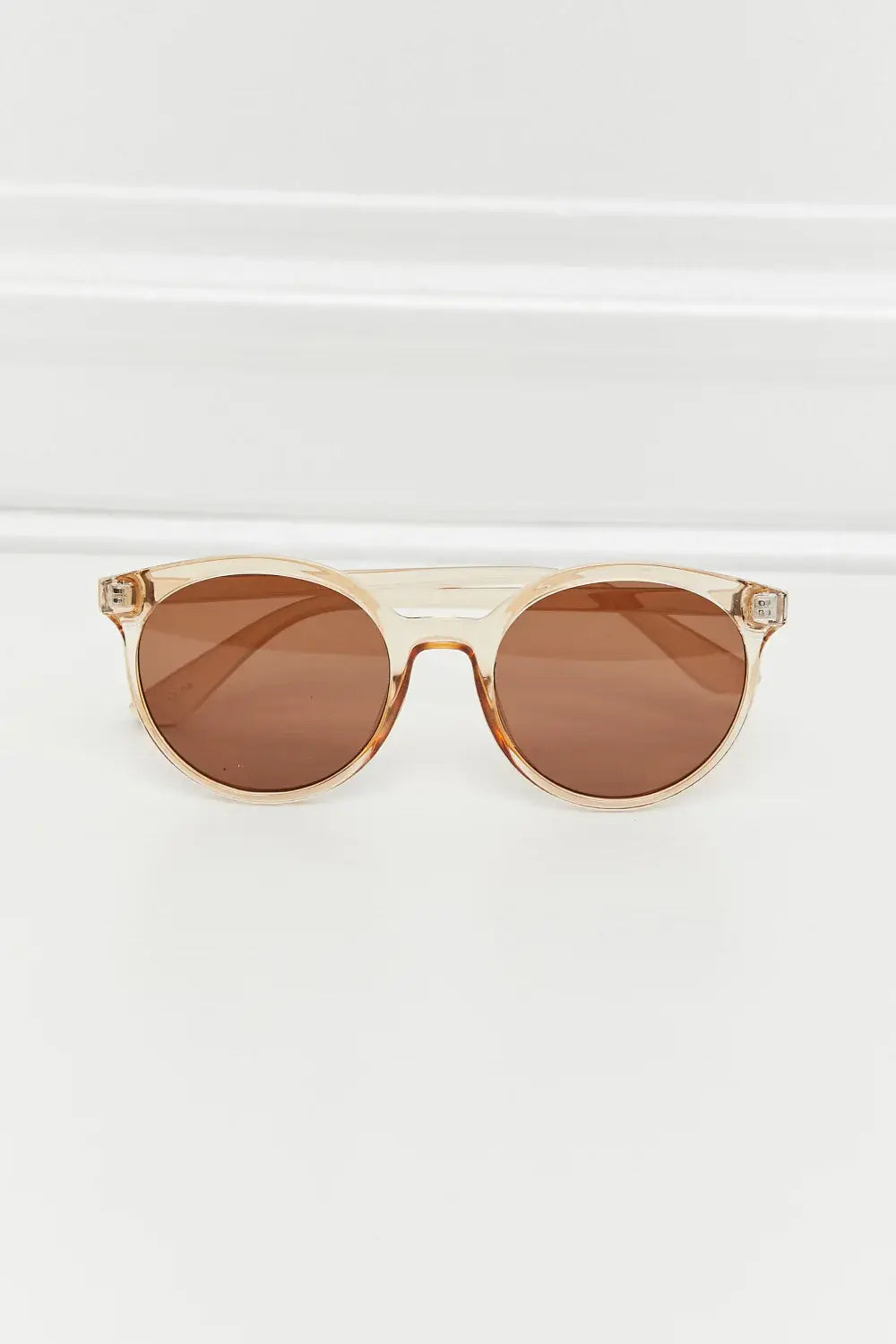 Round Full Rim Polycarbonate Frame Sunglasses - Trendsi - Flyclothing LLC