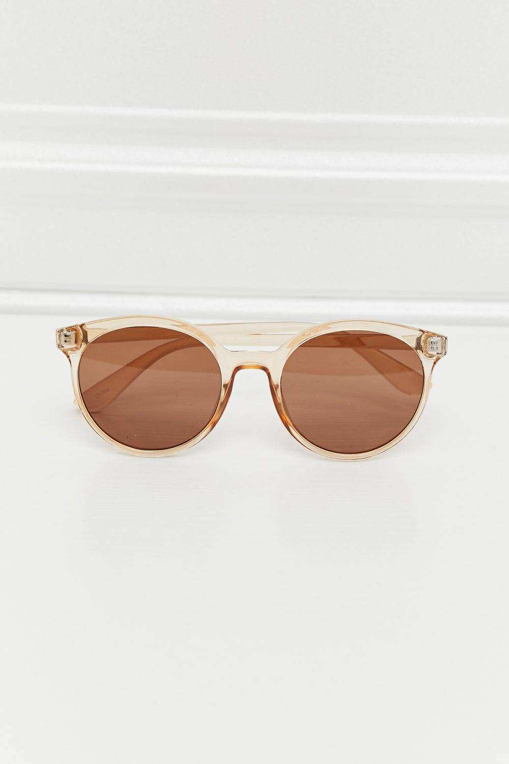 Round Full Rim Polycarbonate Frame Sunglasses - Trendsi - Flyclothing LLC