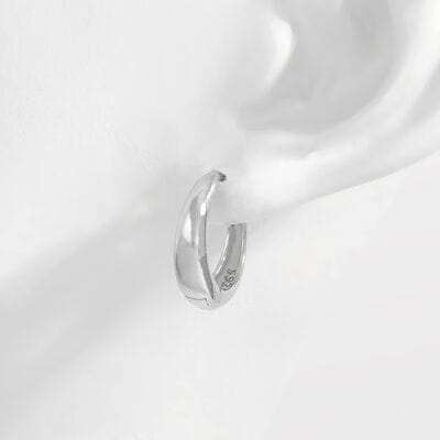 925 Sterling Silver Inlaid Zircon Huggie Earrings - Trendsi - Flyclothing LLC