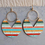 Ms.Pac-Man Shape Wooden Dangle Earrings - Trendsi