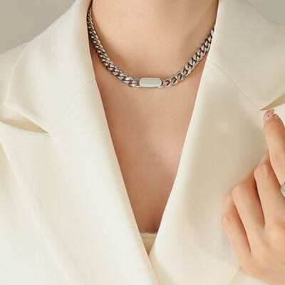 18K Gold-Plated Chain Necklace - Trendsi - Flyclothing LLC