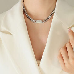 18K Gold-Plated Chain Necklace - Trendsi