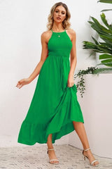 Smocked Crisscross Spaghetti Strap Dress - Flyclothing LLC