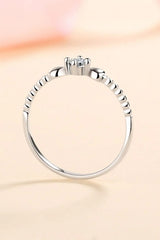 Moissanite Heart 925 Sterling Silver Ring - Trendsi - Flyclothing LLC