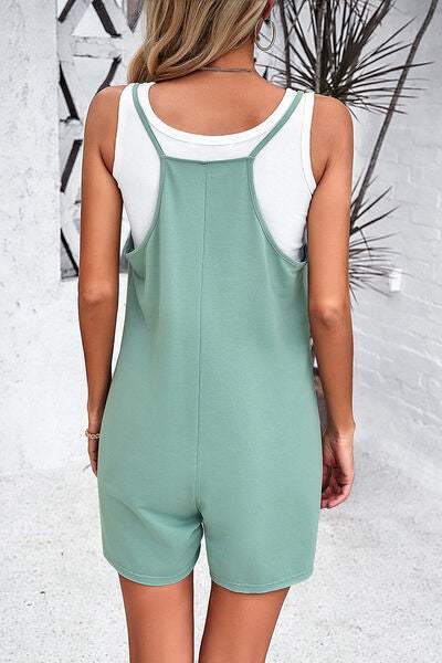Spaghetti Strap Romper with Pockets - Trendsi - Flyclothing LLC